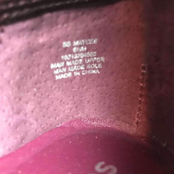 Sun & Stone Maycee Womens Chunky Heel Vegan Shoes 6.5 Burgundy NEW - Picture 3 of 9